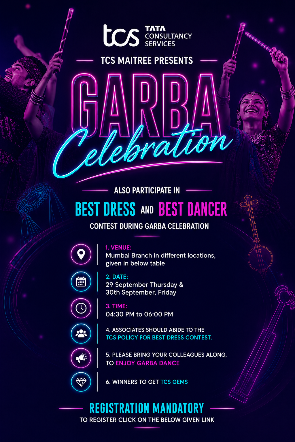 TCS Maitree — Garba Celebration Emailer